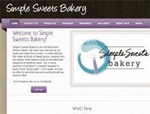 Tablet Screenshot of mysimplesweetsbakery.com